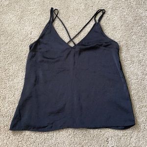 Black strappy tank top